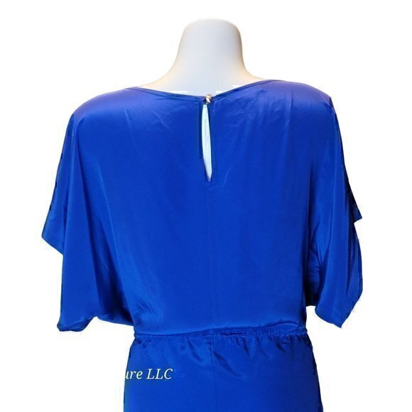 Silk Romper Karina Grimaldi Blue L - Picture 8 of 13